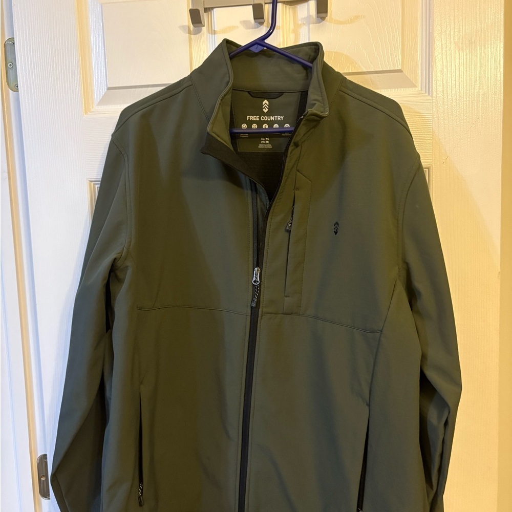 Free Country Green Windbreaker Lightweight Jacket